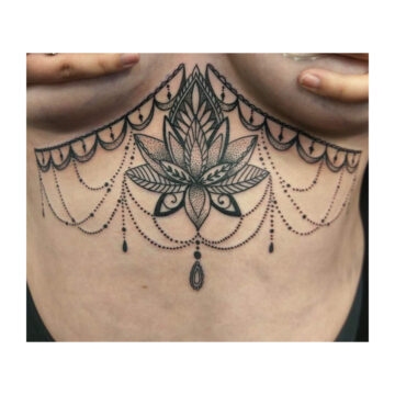 Petra Mandala Geometry geometric tattoo floral sternum hand femals tattoo primitive tattoo tribal best tattoo shop studio in perth script www.primitivetattoo.com.au1